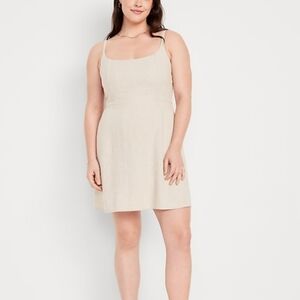 Old Navy Natural Linen Blend Dress, L